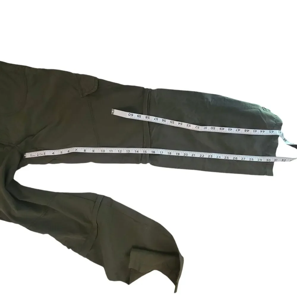 Kathmandu Cargo Olive Green Hiking Fishing Pants With Zip off Bottom Wmn's Sz 12 - Picture 5 of 9